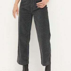 SUM389 Grey Wide Leg Crop Jeans