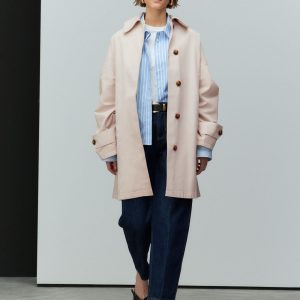 SUM331 Sand Cape Trench Coat